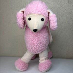 Pink Poodle Dog Purse Handbag Stuffed Plush Toy